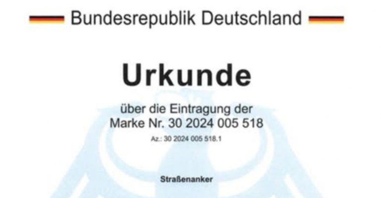 Markenrechtlicher Schutz für "Straßenanker" gesichert